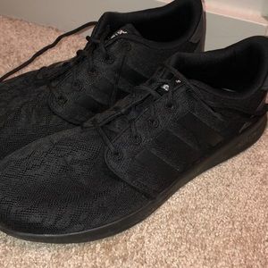 Black adidas cloud foam shoes